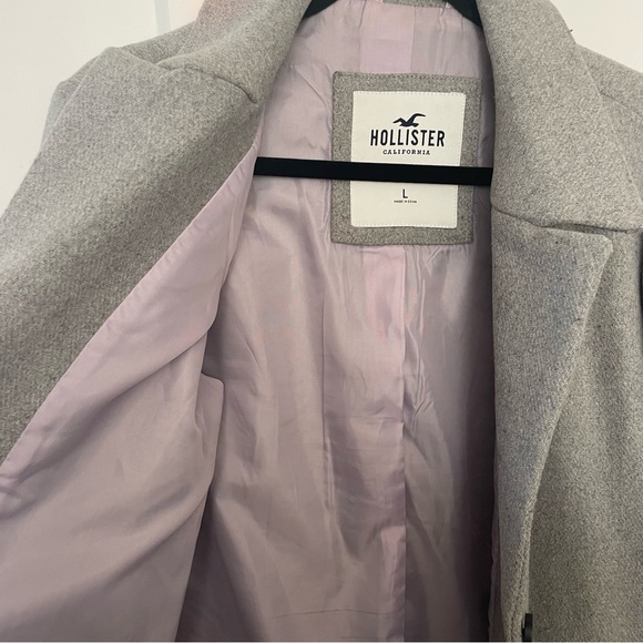 Hollister Winter Long Wool Coat - Picture 3 of 9